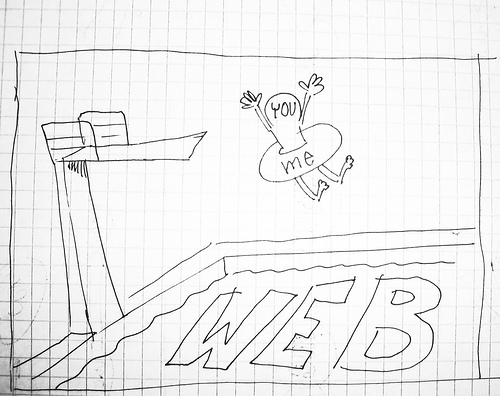 Jump right in: You, me and the web pool. Image by Matthias PflÃ¼gner