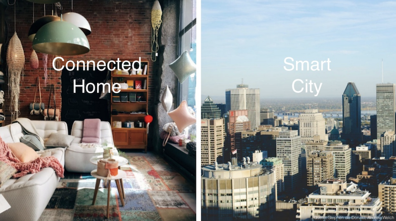 Connected homes and smart cities